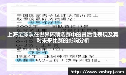 上海足球队在世界杯预选赛中的灵活性表现及其对未来比赛的影响分析